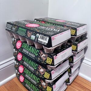 Vital Farms Pasture Raised Organic (Empty) 18 Eggs Cardboard Egg Cartons Lot 10